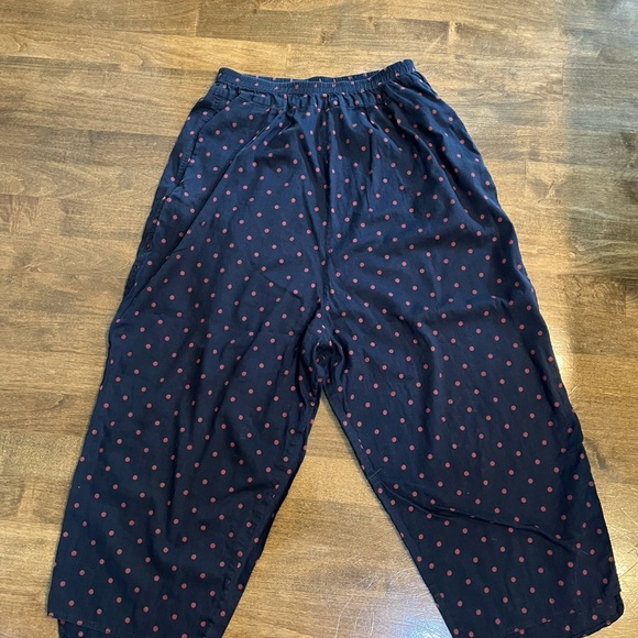 Isabel Marant Etoile Navy and Red Dot Capris - Picture 1 of 6